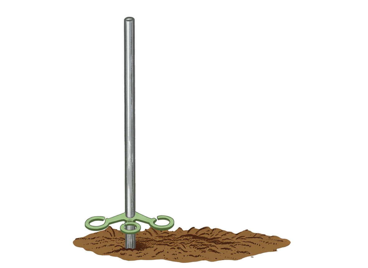 Step 2 — Slide your Papa's Plant Holder onto the pole